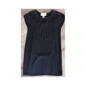 Rory Beca Silk Slip Dress w Embellished Neckline
